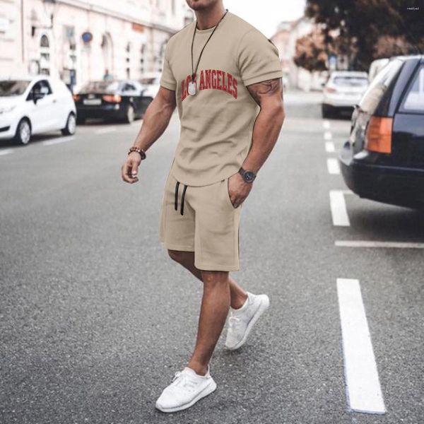 Tute da uomo per los Angeles maglietta a maglietta set da due pezzi Top Fashion Fashion Summer Sheave Oversize Long Street Style