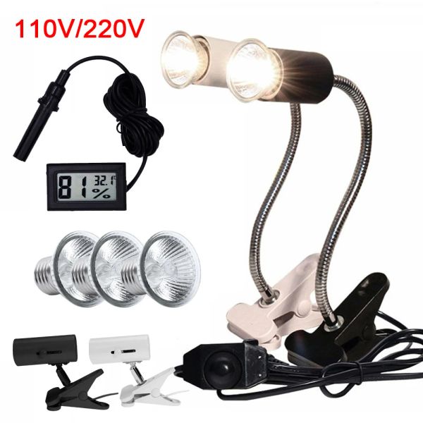 Beleuchtung UVA+UVB 3.0 Reptilienlampe Set Clipon Lampenhalter Lampen Thermometer Hygrometer Schildkröten Schildkröten Eidechse Sonneneinstrahlung Beineln Wärme Licht