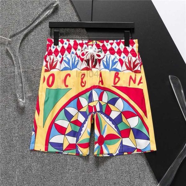 Shorts maschile Summer Men Nylon Swim Shorts Designer Gentleman Side Topches Swim Crush Closure Closure Back Tasco Tasal DrawCord Short Short Pants 0038Vce