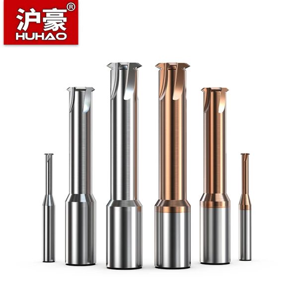 Troffel Huhao 60 ° Tungstênio Carboneto de dente único Cutter de moagem de dentes 3 flautas 4 Blades CNC Tool UNC/ UNF Thread Firl Mill Bits