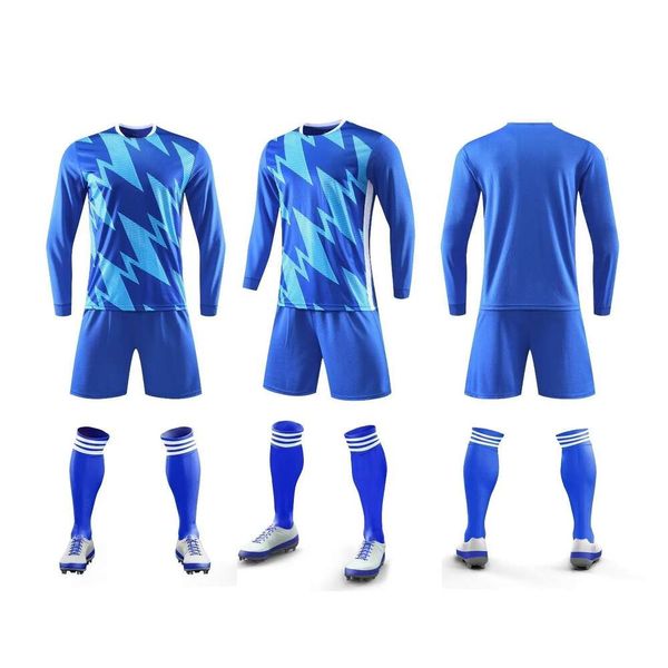 Soccer Trikots-Trainingsanzüge für Männer 7205 Long Sleeve Club Football Jersey Set Adult und Children's Clothing Competition Training Größe 16-3xl