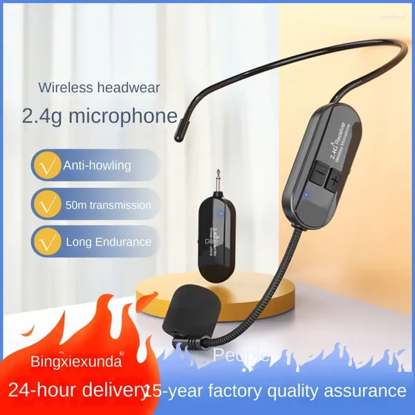 Microfoni 2,4G Audio per insegnanti di microfono in cuffia wireless da uno a due auricolari del condensatore