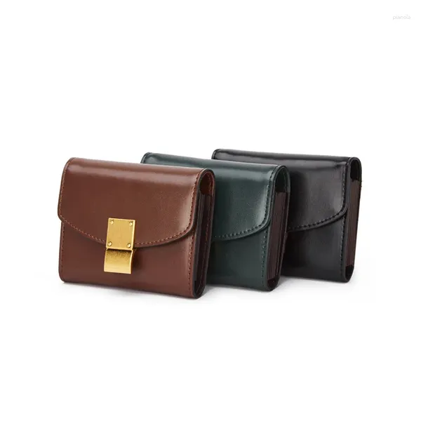 Bag-Geldbörsen und Handtaschen Frauenkupplung Handtasche Koreanische Brieftasche Leder Tofu Multi-Card-Slot-Geldclip-Crossbody