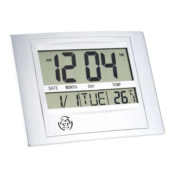 Uhren Digitale Wanduhren Multifunktion elektronischer Thermometer Kalender Wecker Schreibtisch Uhren für Home Office