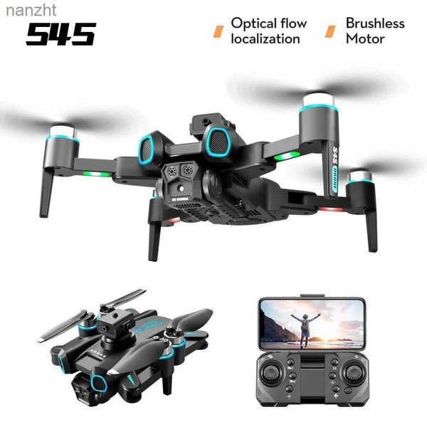 Drones S4S Mini Drone 4K 6KDual HD -камеры Уклонение от предотвращения оптического потока Бесстраночная моторная аэрофотосадка Фотография складывает четыре вертолета wx