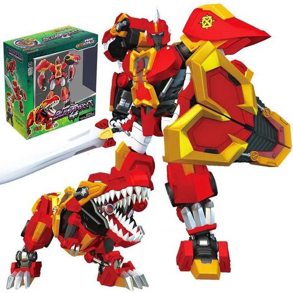 Altri giocattoli Big Super Ten Ten -Trans Transformation Robot Toys con action figure di armi due modalità Deformazione Dinosaurl240502