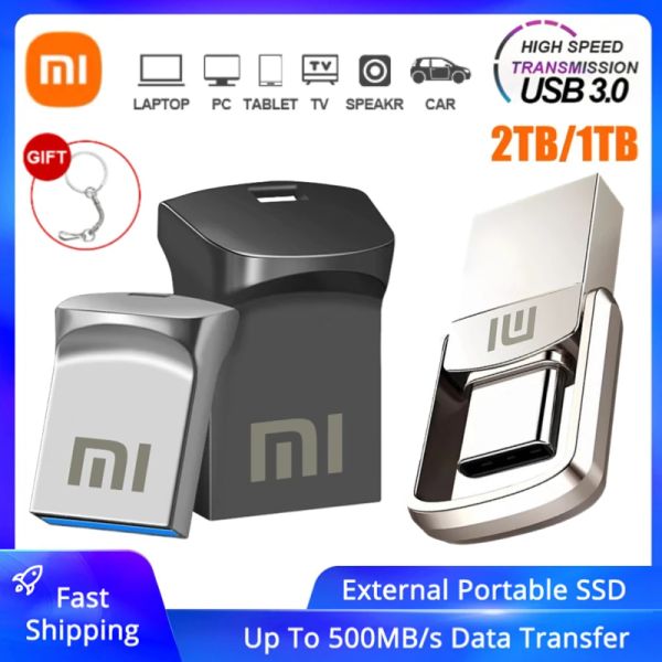 Sürücüler Xiaomi Orijinal USB3.1 U Disk Mini Metal Kalem Sürücü 512GB 1TB 2TB Yüksek Hızlı USB Flash Drive Jumpdrive Memoria USB Ücretsiz Kargo