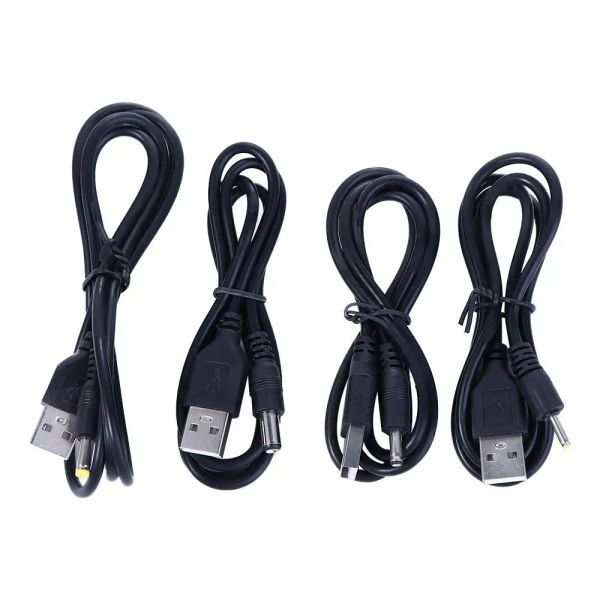 Cabos Cabo de energia do carregador CC 5V USB A Male para 2,1/2,5*0,7/4,0*1,7/3,5*1,35 5,5 mm Conector