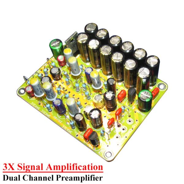 Verstärker 3x -Signalverstärkung Dual Channel Preamplifier Direkt gekoppelte Verstärker -Schaltkreis niedrige Verzerrung für CD -Player -Decoder -Computer