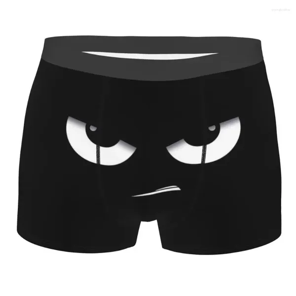 Underpants Men Angry Eyes Underwear Cartoon Funny Boxer Shorts Mandelli Maschio traspirante Plus size