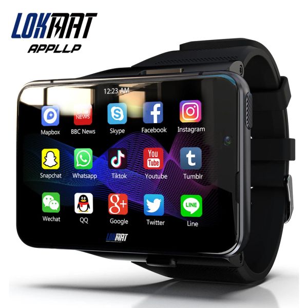 Смотреть Lokmat Appllp MAX 4G WiFi Smart Watch Men Dual Camera Camera Camera Camera Android Watch Monitory Monitor 4G+64G Smart Wwatch