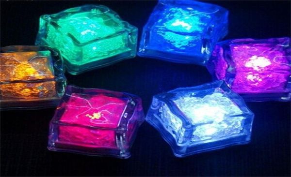 Mini luci a led party color quadrato che cambia cubetti di ghiaccio a led cubi di ghiaccio che lampeggiano lampeggianti lampeggiante novità