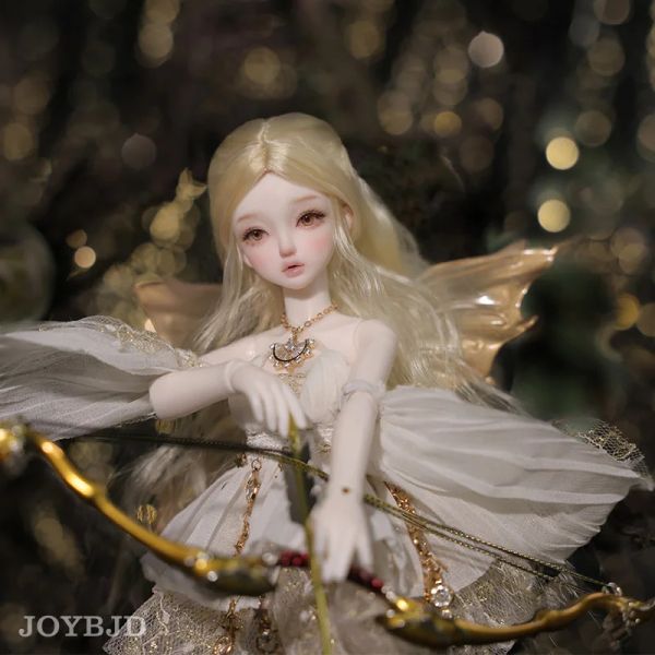 Dolls Fantasy Angel Firefly 1/6 Big Boobs Wings gradiente de pulverização Gold Guardian of Light Elf Archer BJD Resina Ball Doll