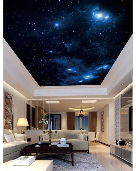 Papéis de parede personalizados PO Wallpaper 3D teto sonhador Bela estrela zenith mural para a sala de estar pintando decoração8862557