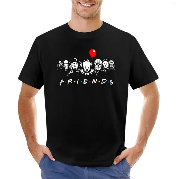 Men's Polos Halloween Friends Classic Horror Movies Personagens 2024 T-shirt Roupas de anime Tirina de dimensões para homens