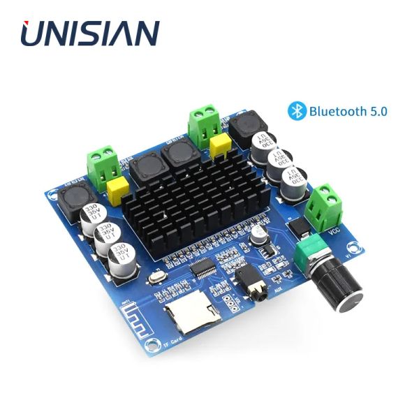 Verstärker Unisian Bluetooth 5.0 TDA7498 Audio Power Amplifier Board 2x100W Stereo Digital 2.0 Channel Amp Modul Support TF Card Aux