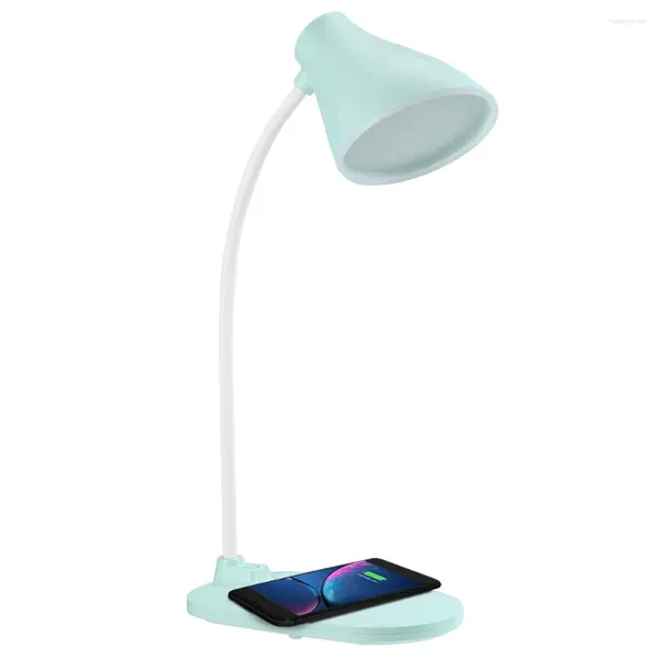 Lampade da tavolo Learning Lampada notturna Wireless Dimming Control Lettura Luci di lettura flessibile decorazione multifunzionale rosa chiaro