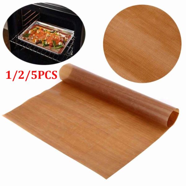 Grills 1/2/5pcs Backmatte wiederverwendbares Nicht -Stick -Backpapier Wärmefestes Backpaket leicht zu reinigen BBQ Grill Öl Backmatten