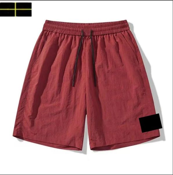 Pantaloni di giacca in pietra spiaggia pantaloncini estivi pantaloncini da uomo che corrono in tessuto solido in tessuto solido hip hop ins b1