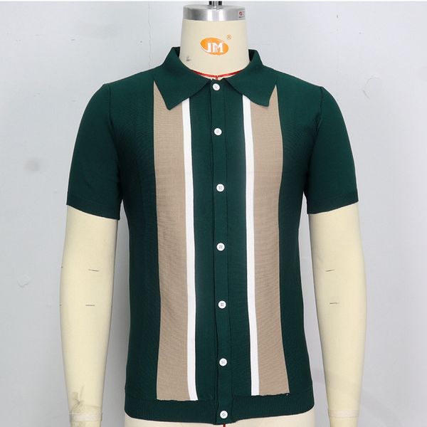 Casual Polo Shirts Männer trendy Kontrast Farbe Polos Stilvolle Kurzarm Tennis Revers Tee