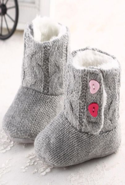 Baby Girl Winter Snow Boots Crochet вязаная флисовая детская обувь для малышей шерсть младенца теплые мягкие мягкие подошвы первые ходоки хлопковые дно 5p1943896