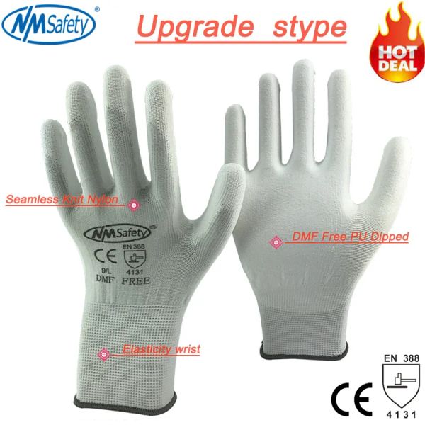 Guanti nmsafety en388 4131x 13 calibro in nylon lavoro lavoro protezione protettiva guantes industriali guanti di lavoro di lavoro