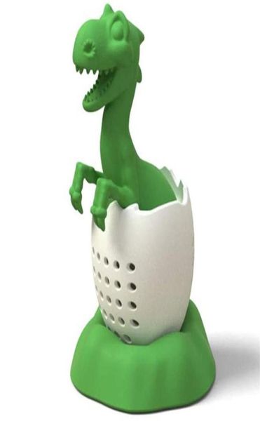 Dinosauro creativo a forma di baby a forma di tè Fesors di grado alimentare Silicone Tyrannosaurus Leaf Spice Spice Tea Bagine Accessori 5916458