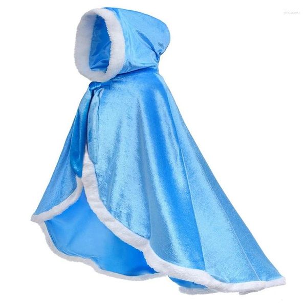 Jackets Kinder Kinder Mädchen Weihnachten Cape Children's Prinzessin Schal Kapuze Cosplay Kostüm Weihnachtsfeier Kostümdekoration