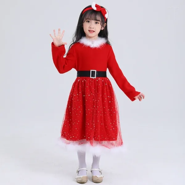 Vestidos casuais y1ue Kids Papai Noel Clausas de luxo de luxo para cosplay de Halloween