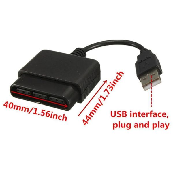Kabel für PS2 DualShock JoyPad Gamepad zu PS3 PC USB Games Controller Adapter -Konverterkabel ohne Treiber