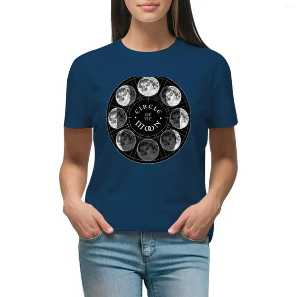 Frauenpolos Kreis des Mondes T-Shirt Tierdruck Hemd für Mädchen Tees Lady Kleidung Sommerkleidung