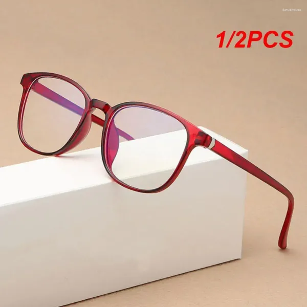 Güneş gözlüğü 1/2pcs retro düz ayna yüksek çözünürlüklü mavi ışık lens unisex presbyopia gözlüklerini engelleyen gözlükleri engelleyen