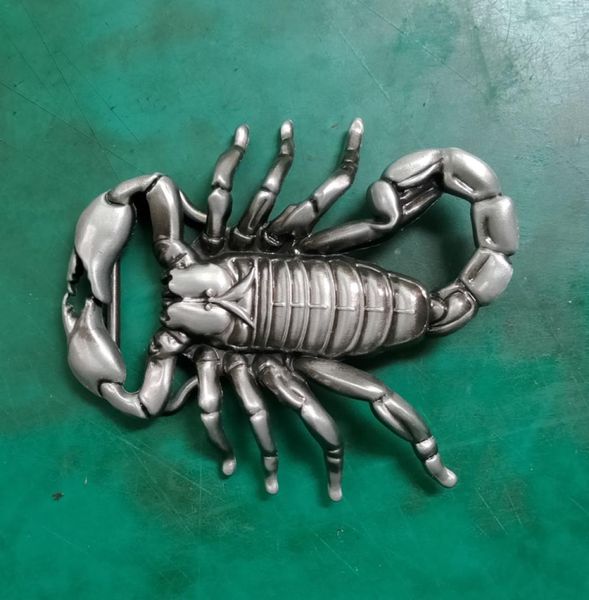 1 PCS Hebillas Cinturon Scorpion Tasarımı Batı Kovboy Kemer Tokası Fit 4cm Geniş Kot Kemerler Head5097850