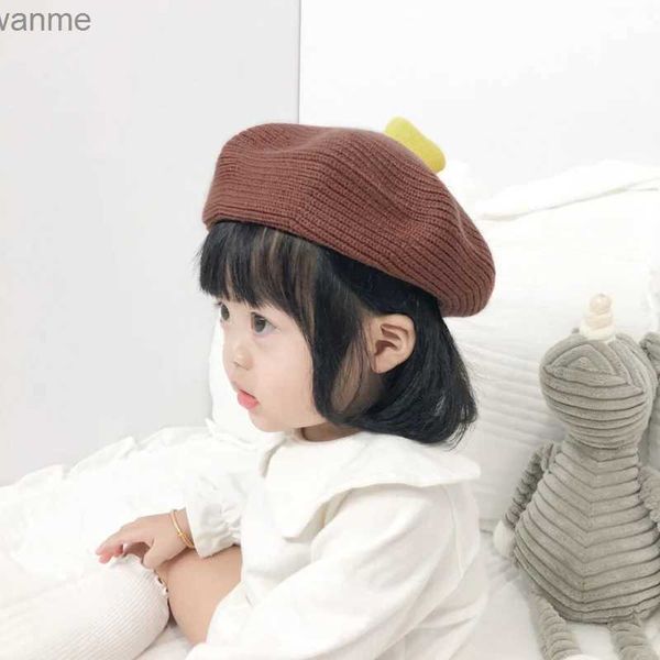 Chapéus chapéus 1-6y chapéus de inverno para meninas e meninos boinas de crianças recém-nascidas acessórios para crianças chapéus de criança coreana