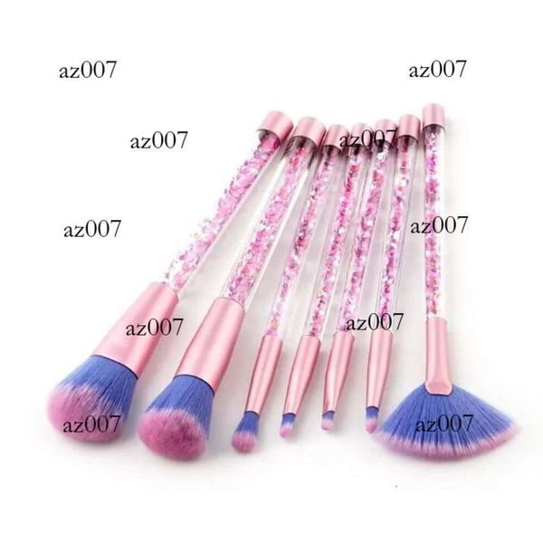 7pcs Mermaid Series Brush Brush set Quicksand Crystal Cosmetics Brush Polve Honeshadow Foundation Fondazione Make Up Drop Spedizione Edizione originale di buona qualità