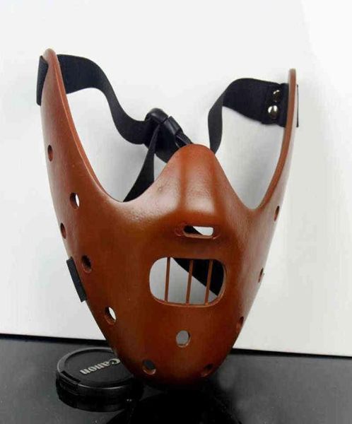 Film film The Silence of the Lambs Hannibal Lecter Resin Masks Masquerade Halloween Cosplay Dancing Party Props Half Face Mask2344506