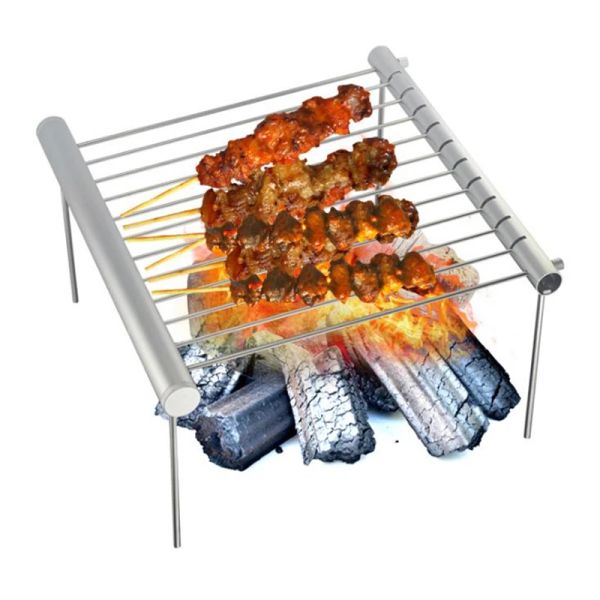 Griglie nuovo arrivare mini tascabile barbecue grill portatile in acciaio inossidabile bbq grill pieghevole barbecue bbq grill barbecue accessori per l'uso del parco domestico