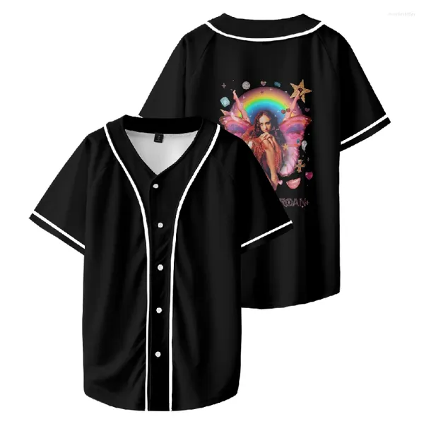 Camicie casual maschile Chappell Roan Midwest Princess Tour Baseball Jersey Unisex Short Short Tee Streetwear Women Men Abbigliamento