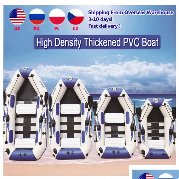 Acessórios de caiaque PVC Boat inflável de 3 barcos de pesca camadas Laminated WearResistant para 26 pessoas Remo de canoa 240127 Drop Delivery SP DHNJW
