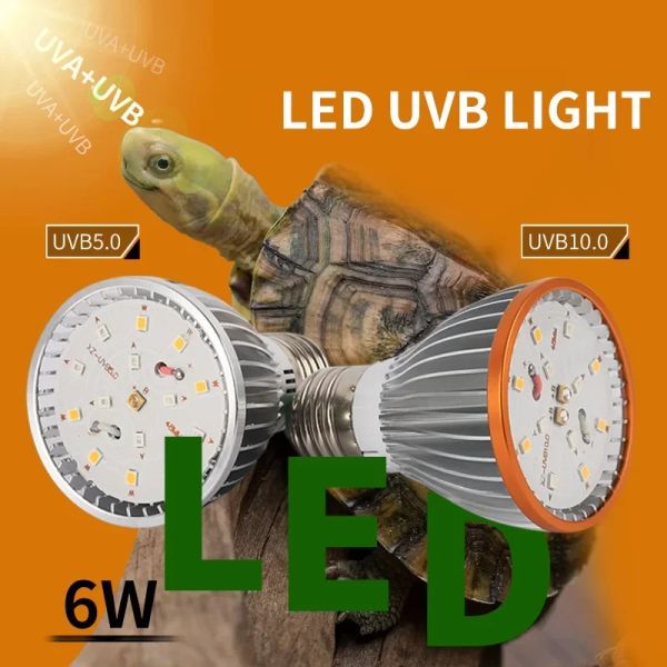 Illuminazione 2024 Spettro completo UVA UVB Reptile Lulb LED LED UV Lampada per lampada al riscaldatore di lucertola di lucertola Terrena Lampadina Accessori Rettili Accessori Rettili
