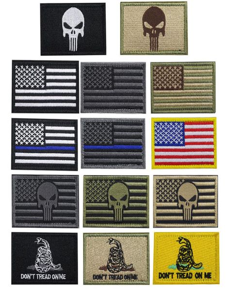 Bundle 100 peças bandeira EUA patch tingur line azul tático American Military Moral Patches Conjunto para roupas com Hookloop6703011