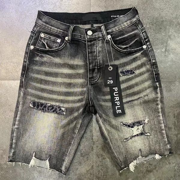 2024 Short Jeans for Men Shorts Purple Jeans Short Denim Mens Short Shorts Shorced Jeans Designer Womens Designer Womens Jeans Jean Mens Jeans Short Jeans 34