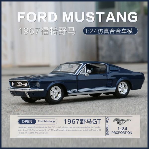 CARS MAISTO 1:24 Velho amigo 1967 Ford Mustang GT Simulation Alloy Model Crafts Decoration Collection Toy Tools Presente