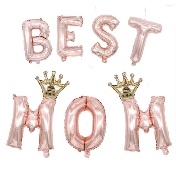 Parti Dekorasyonu 1Set Mom Folo Balonlar Çelenk Kemer Kiti Mutlu Anneler Günü İçin Taç Alüminyum Helyum Hava Globos Malzemeleri