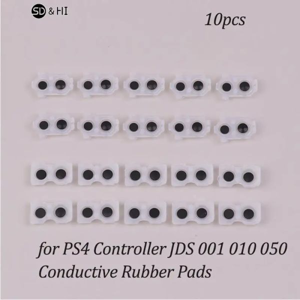 Zubehör 10pcs L2 R2 L1 R1 -Gummi -Tasten kompatibel mit PS4 -Controller JDS 001 010 050 JDM030 Leitfähige Gummi -Pads