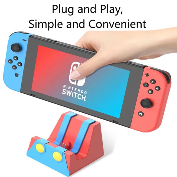 Chargers portáteis Switch Universal Switch Switch OLED Charging Dock para Nintendo Switch Lite Tipo C Base do carregador Acessórios