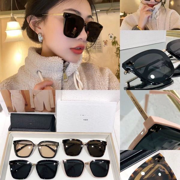 Stern mit 2024 Neue Sonnenbrille Katzenauge Sonnenbrille hohe Erscheinung Level Platte Retro koreanische Version Big Face Slimming Sunscreen Ins