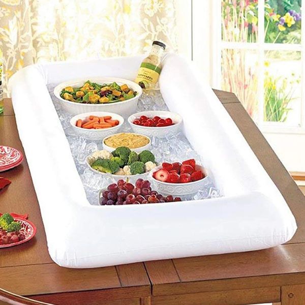 Piscina portatile piscina galleggiante tavolo da birra gonfiabile secchio di ghiaccio che serve barra insalata vassoio sport d'acqua 240506