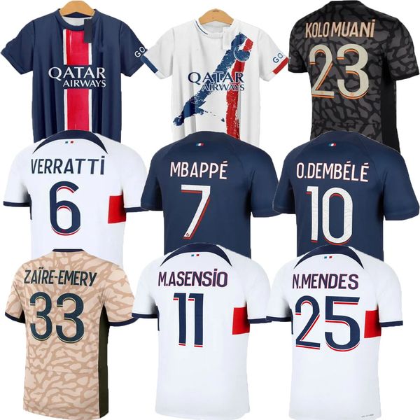 24 25 MAILLOT MBAPPE Soccer Jerseys 23/24 25 Treinamento pré -partida 2023 2024 Maglia Paris Hom