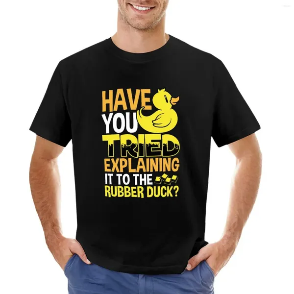 Мужская футболка по программированию каучуковой утки для мужчин-каун